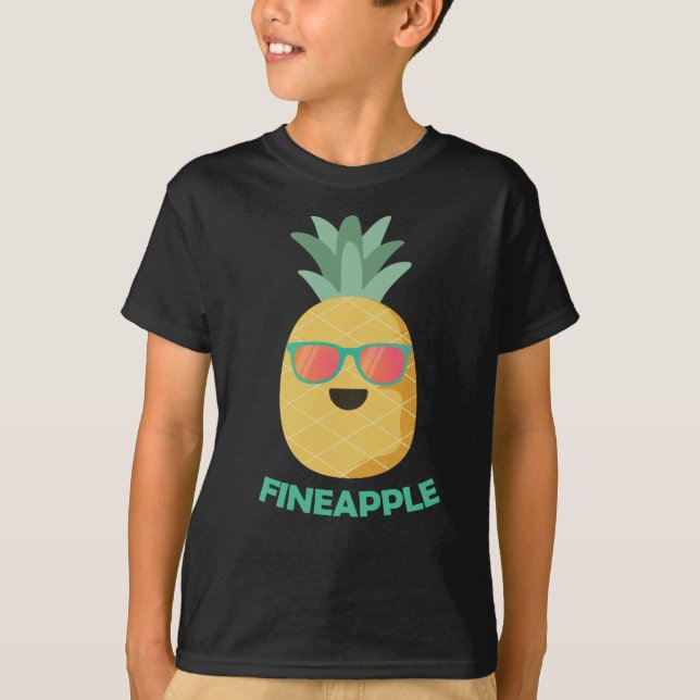 Fineaple Ananas Funny Pun Summer Frucht T-Shirt (Vorderseite)