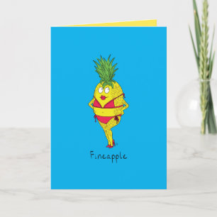 Fineapple - carte de voeux drôle de bikini