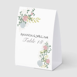 Finely flourished wedding table number & guests  tischaufsteller 