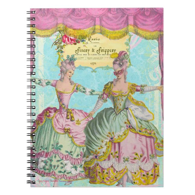 Finerie et Frippery Marie Antoinette Carnet (Devant)