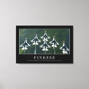 Finesse: Inspirierend Zitat Leinwanddruck
