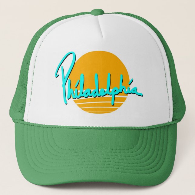 Fing einen Fernlastfahrer aus Philly heraus Truckerkappe (Vorderseite)