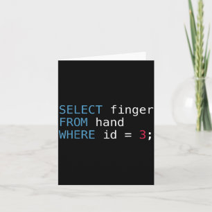 Finger aus Hand wählen, wo Id = 3 Programmierer Sq Karte
