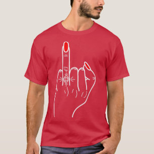 Finger Diamond Ring Wedding Honeymoon Bachelorett T-Shirt