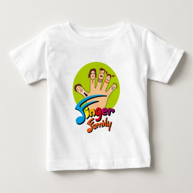 Finger-Familie Baby T-shirt (Vorderseite)