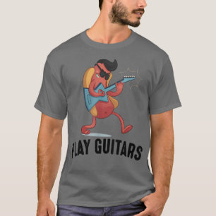 Finger Gitarrist spielt elektrische Gitarre Lustig T-Shirt