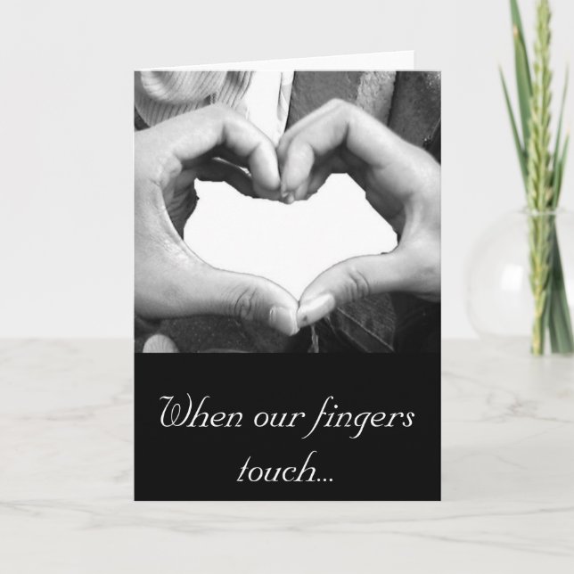 Finger Heart Feiertagskarte (Vorderseite)