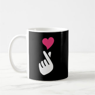 Finger Heart Koreanisches Hand Symbol KPOP Liebe S Kaffeetasse