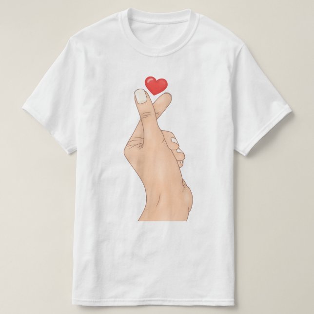 Finger Herz Hand T-Shirt (Design vorne)
