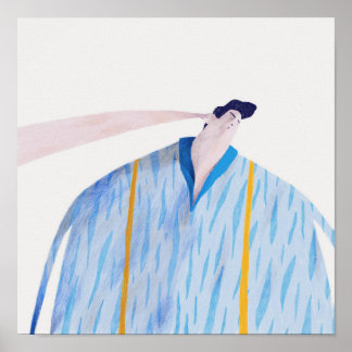 Finger in ear poster