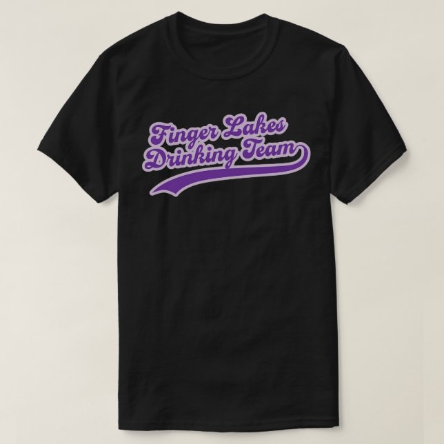 Finger Lakes Drinking Team Weinkultur und Erde Deg T-Shirt (Design vorne)
