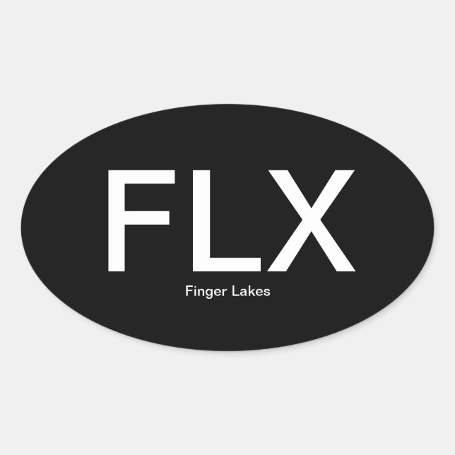 Finger Lakes FLX Oval Autoaufkleber Ovaler Aufkleber (Vorderseite)