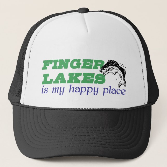 Finger Lakes ist mein glücklicher Ort Truckerkappe (Vorderseite)