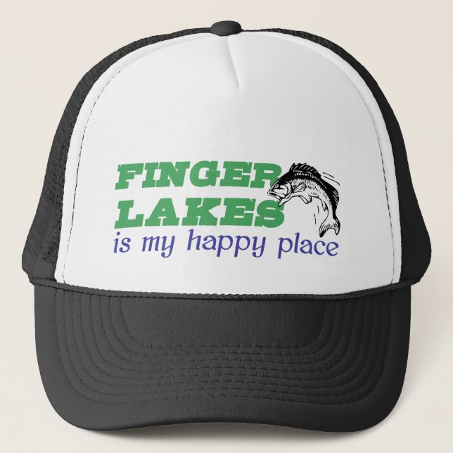 Finger Lakes ist mein glücklicher Ort Truckerkappe (Vorderseite)