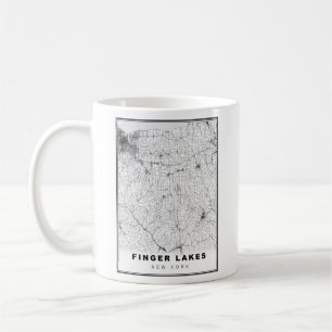 Finger Lakes Map Kaffeetasse