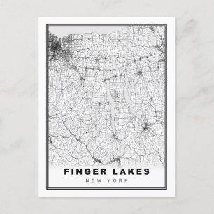 Finger Lakes Map Postkarte
