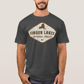 Finger Lakes National Forest New York Tree Log Tex T-Shirt