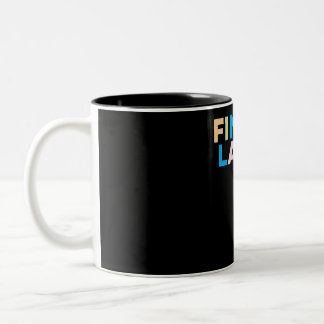 Finger Lakes New York farbenfrohe Weihnachtsgesche Zweifarbige Tasse