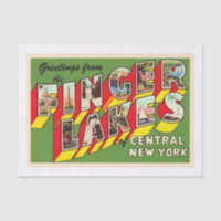 Finger Lakes New York NY Large Letter Postcard