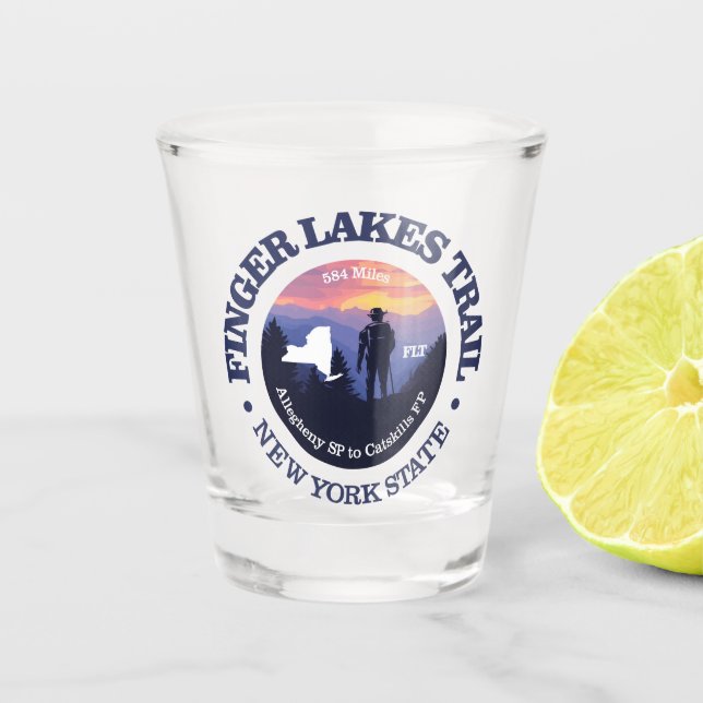 Finger Lakes Trail (rd2) Schnapsglas (Vorderseite)