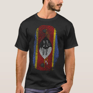 Finger Print - Eswatini   Swasiland T-Shirt