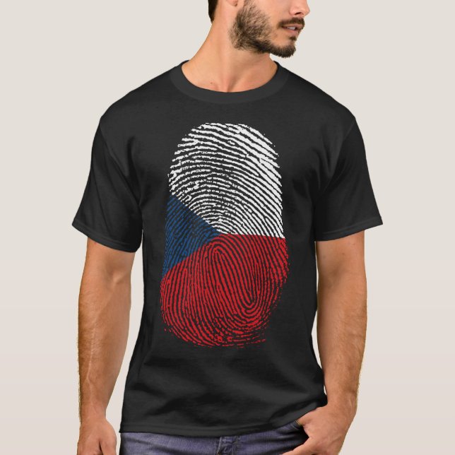Finger Print - Tschechische Republik T-Shirt (Vorderseite)