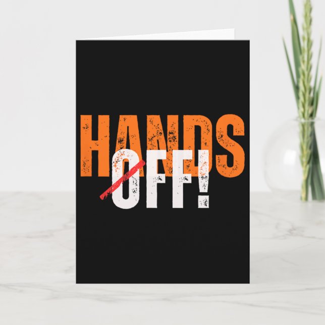 Finger weg! Anti-Trump  Karte (Vorderseite)