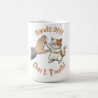 "Finger weg, nicht anfassen" lustiger Spruch auf T Kaffeetasse