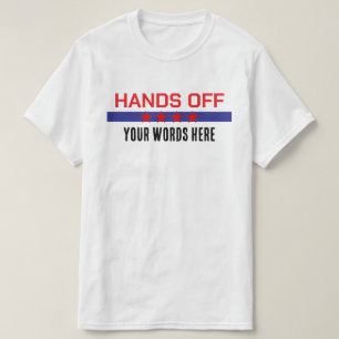 Finger weg von euren Worten hier Rot Weiß Blau T-Shirt