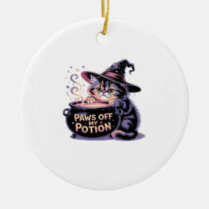 Finger weg von meinem Trank, Kawaii Halloween Hexe Keramik Ornament