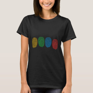 Fingerabdruck Autismus-Bewusstsein Neurodiversität T-Shirt