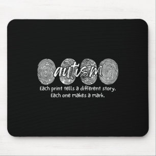 Fingerabdruck Autismus Jede Druckausgabe spricht e Mousepad