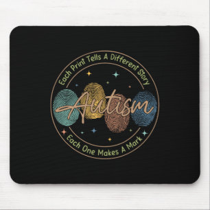 Fingerabdruck Autismus Jede Druckausgabe spricht e Mousepad