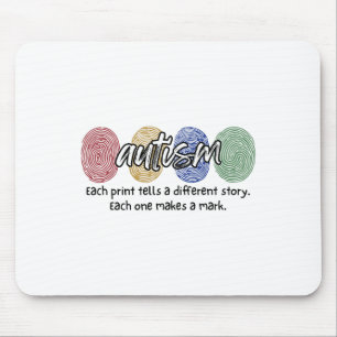 Fingerabdruck Autismus Jede Druckausgabe spricht e Mousepad