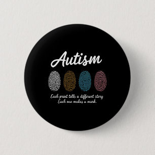 Fingerabdruck Autismus Sensibilisierung Monat Lehr Button