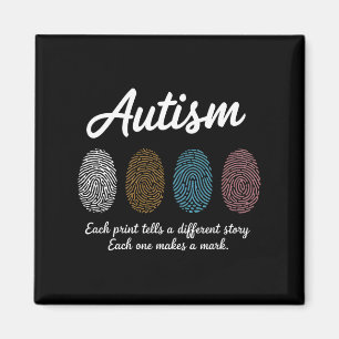Fingerabdruck Autismus Sensibilisierung Monat Lehr Magnet