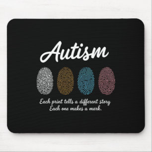 Fingerabdruck Autismus Sensibilisierung Monat Lehr Mousepad