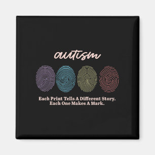 Fingerabdruck-Autismus-T-Shirts Magnet