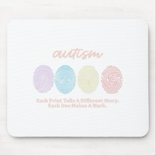 Fingerabdruck-Autismus-T-Shirts Mousepad