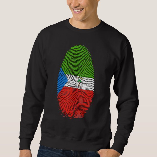 Fingerabdruck der äquatorialen Guinea Sweatshirt (Vorderseite)
