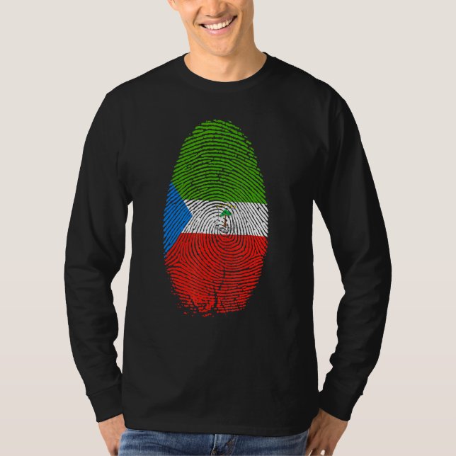 Fingerabdruck der äquatorialen Guinea T-Shirt (Vorderseite)