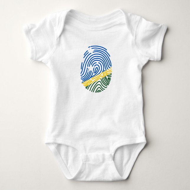 Fingerabdruck der Flagge der Salomonen Baby Strampler (Vorderseite)