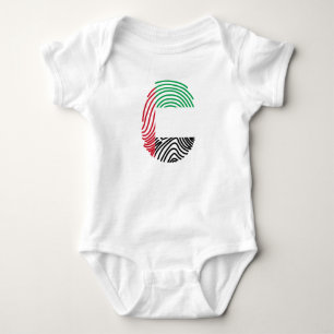 Fingerabdruck der Flagge der Vereinigten Arabische Baby Strampler