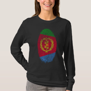 Fingerabdruck der Flagge Eritrea in meinem DNA-Dok T-Shirt
