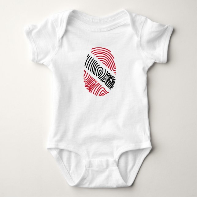 Fingerabdruck der Flagge Trinidad und Tobago Baby Strampler (Vorderseite)