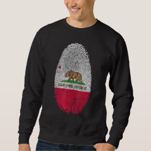 Fingerabdruck der kalifornischen Flagge in meiner  Sweatshirt