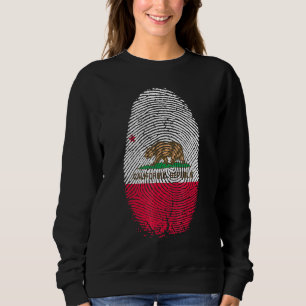 Fingerabdruck der kalifornischen Flagge in meiner Sweatshirt
