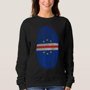 Fingerabdruck der kap-verdischen Flagge in meiner Sweatshirt