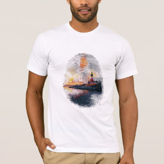 Fingerabdruck der Naturküstenkunst T-Shirt