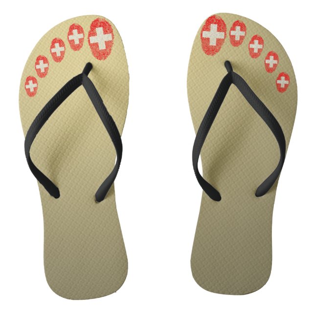 Fingerabdruck der Schweizer Touch Flip Flops (Fußbett)